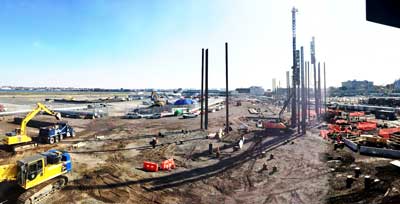 Pile Driving at New Terminal B at New LGA