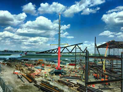 Steel Truss at New Terminal B Eastern Concourse at New LGA