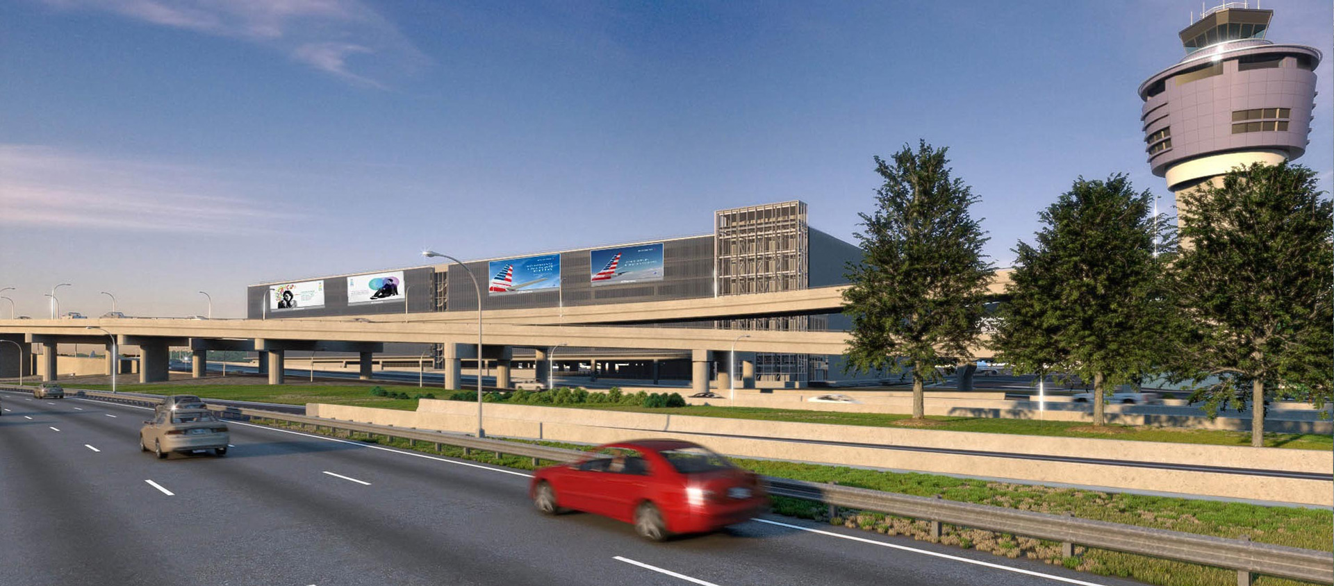 Rendering of new roadways at LGA