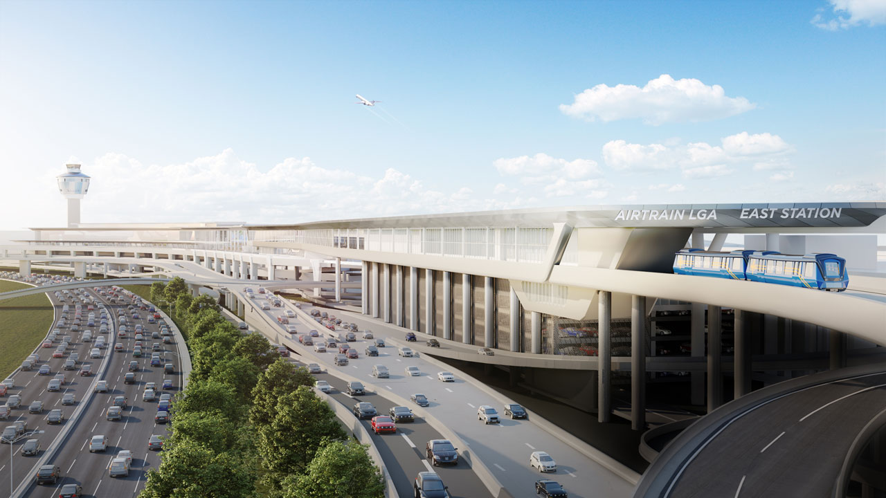 Rendering of proposed AirTrain LGA