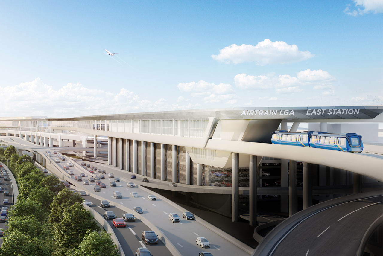 Rendering of proposed AirTrain LGA route