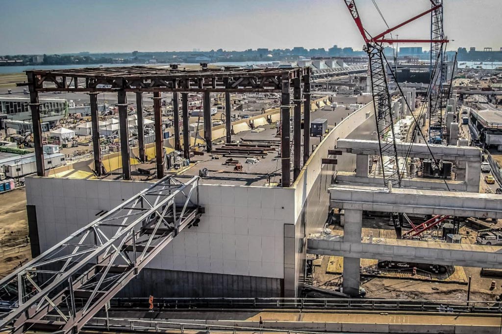 Steel Erection for Central Hall at New LGA