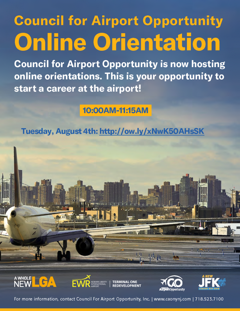 Council for Airport Opportunities is now hosting online orientations