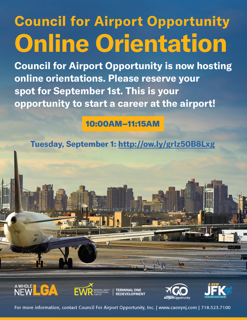 CAO Sept 1 Online Orientation Flyer