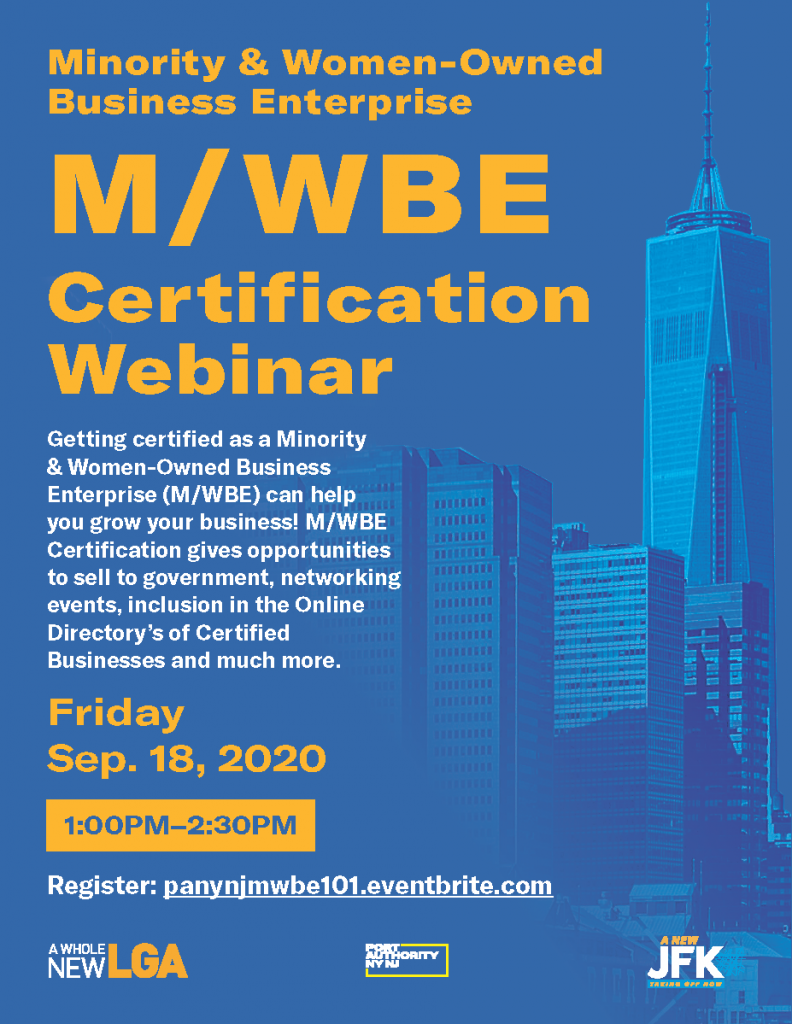 MWBE Certification Webinar Flyer