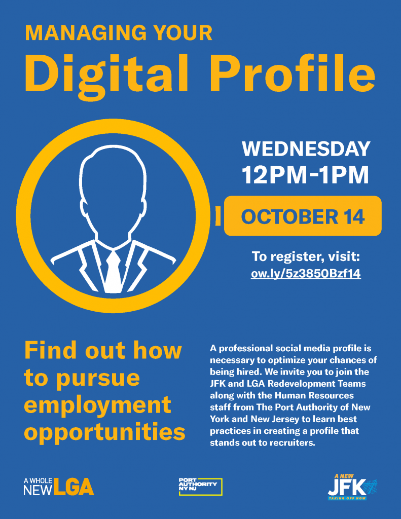 Manage Your Digital Profile flyer Oct 14