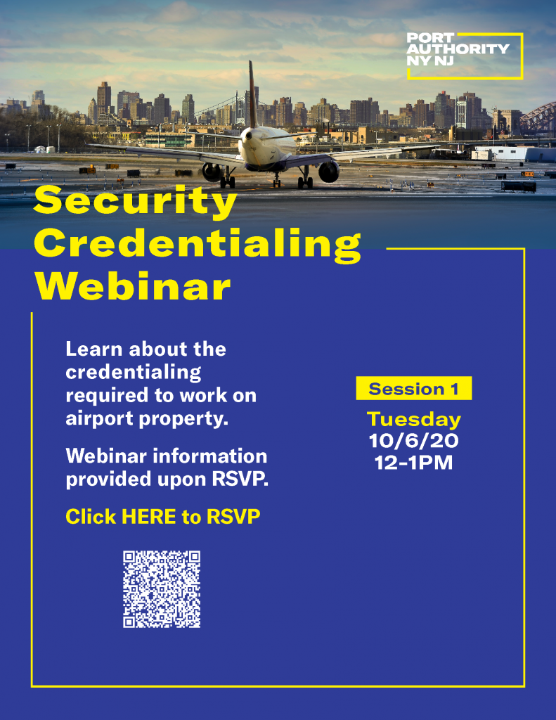 Security Credentialing Webinar Oct 6 flyer