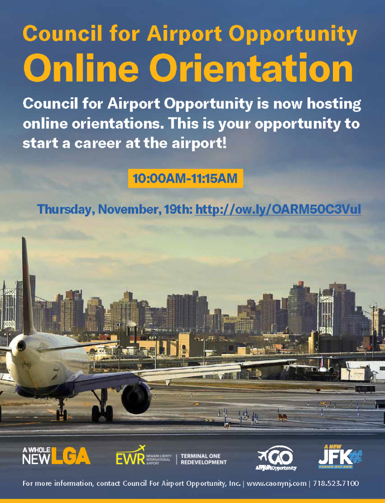 CAO On-line Orientation flyer Nov 19