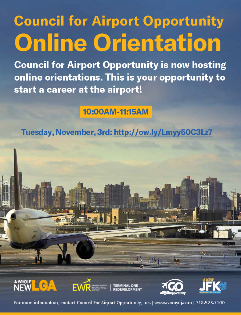 CAO online orientation flyer Nov 3