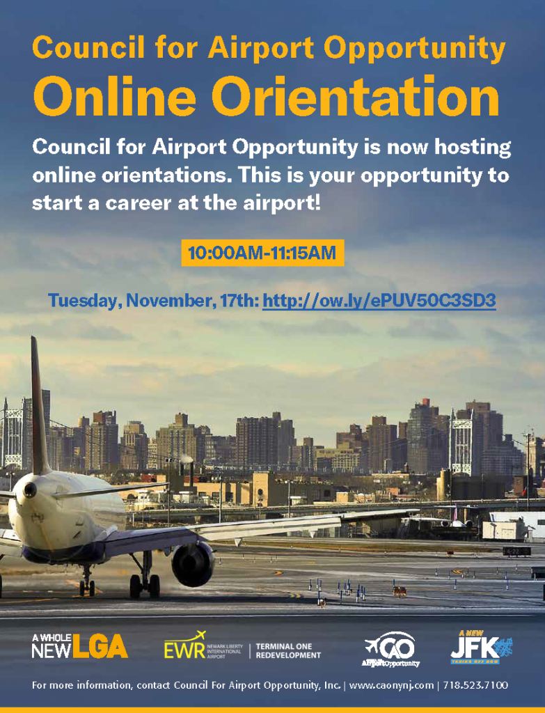 CAO online orientation flyer Nov 17
