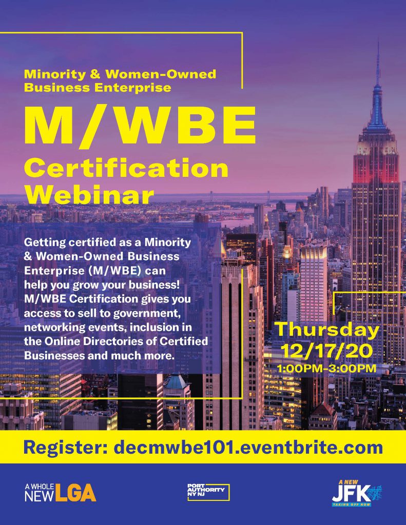 MWBE Certification flyer