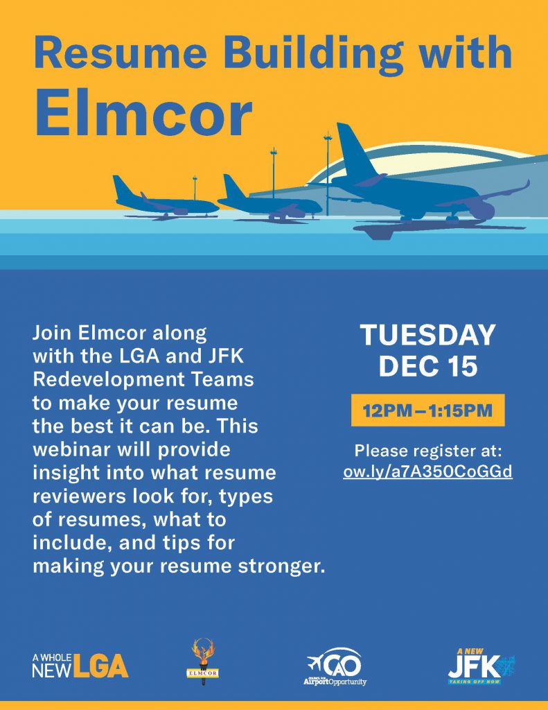 Resume Building with Elmcor flyer