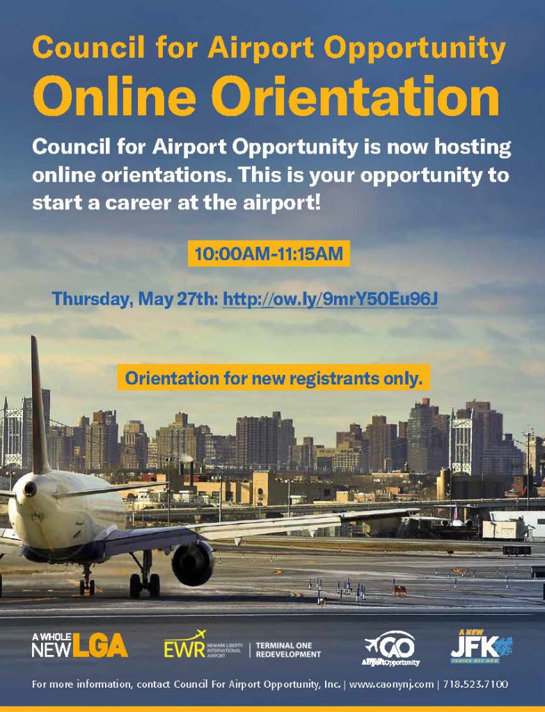 CAO May 27 Orientation flyer