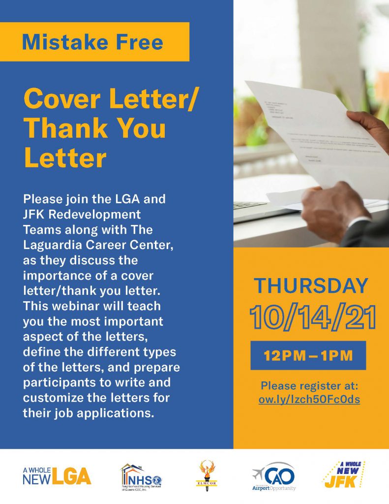 Cover Letter Thank You letter flyer October